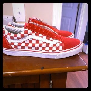 Red checker Vans